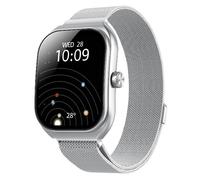 SMARTWATCH CELLY CON CINTURINO IN MAGLIA MILANO SILVER, DISPLAY CU TRAINERWIDEBK
