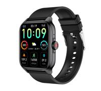 Smartwatch con frequenza cardiaca, pressione sanguigna, ossigeno nel sangue e contapassi Black
