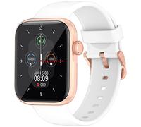 Smartwatch con funzione chiamata WhatsApp,1.69 pollici touch screen, fitness tracker contapassi, monitoraggio del sonno, cardiofrequenzimetro, orologio sportivo per telefonare 2022, bianco