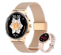 Smartwatch da donna 2026, ultra sottile, display AMOLED da 1,32", con ricarica wireless/chiamate Bluetooth, orologio da donna con oltre 100 modalità sportive, cardiofrequenzimetro, monitor del sonno