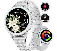 Smartwatch da donna con chiamata Bluetooth, 1.27" HD Messaggi Notifica per Android iOS, Smartwatch Rotondo, Frequenza Cardiaca, Monitor del Sonno, 100+ Modalità Sport, 160+Quadranti, 300 mAh, 2