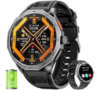 Smartwatch da uomo, 1,85", HD, 710 mAh, 110 +, modalità sportive, orologio fitness con frequenza cardiaca/contapassi/monitor del sonno, militare, con impermeabilità IP68, per Android iOS (chiamata