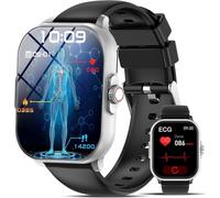 Smartwatch da uomo con display curvo 3D da 2,2 pollici, chiamate Bluetooth, frequenza cardiaca, pressione sanguigna, ossigeno nel sangue, sonno, orologio sportivo impermeabile IP68