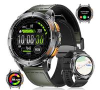 Smartwatch da uomo con GPS, Smart Watch con torcia a LED/IP68, impermeabile, 30 giorni, AMOLED Fitness Tracker con funzione telefono, bussola, barometro, altimetro, 110 modalità sportive, orologio