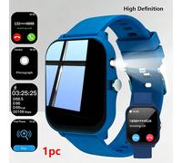 Smartwatch da uomo con schermo touch completo da 2,54 cm, chiamata/risposta senza fili, ricarica USB, modalità sportive multiple, visualizzazione meteo, controllo musica e fotocamera, compatibile con 