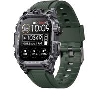 Smartwatch da uomo con torcia da 5,1 cm, HD, ultra grande, resistente, Bluetooth, chiamata/frequenza cardiaca/sonno, per escursionismo, campeggio, fitness