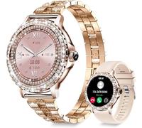 Smartwatch Donna, 1,3'' HD Orologio Smartwatch con Chiamate BLE5.2/Notifiche Messaggi/110+ Sport/Cardiofrequenzimetro/SpO2/Sonno, Orologi Fitness IP68 per Android iOS, Regalo Donna, Oro Rosa