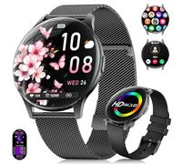 smartwatch donna 2025 con chiamate, 7,99 mm, ultra sottile, elegante orologio fitness con display HD Always-On da 1,43 pollici, IP67, impermeabile, 100+ modalità sportive, salute delle donne per iOS