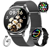 Smartwatch Donna, Display AMOLED 1,32" Ultra-sottile, Chiamate Bluetooth, IP68 Impermeabile, 116 Modalità Sport, Monitoraggio del Ciclo/Frequenza Cardiaca e Sonno, 2 Cinturini e 2 Cavi Inclusi，FV23-H