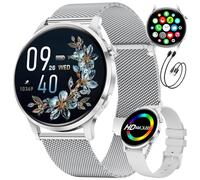 Smartwatch Donna, Display AMOLED 1,32" Ultra-sottile, Chiamate Bluetooth, IP68 Impermeabile, 116 Modalità Sport, Monitoraggio del Ciclo/Frequenza Cardiaca e Sonno, 2 Cinturini e 2 Cavi Inclusi, FV23-E