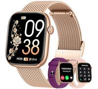 Smartwatch Donna Orologio con Chiamate Bluetooth: 1.83" Oro Smart Watch con QuadranteDinamico Contapassi Monitoraggio Sonno Sportivo Fitness Tracker IP67 impermeabile AI Vocale Compatibile Android iOS