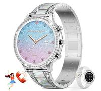 Smartwatch Donna, Smart Watch con Chiamate Bluetooth e Risposta Vivavoce, Frequenza Cardiaca, Sonno, Contapassi da polso,SpO2, Notifiche Messaggi Whatsapp, Calorie, Activity Tracker per Android iOS