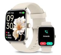 Smartwatch Donna Uomo, 1.85" Orologio Smartwatch con Chiamate e Notifiche WhatsApp, Fitness Tracker con Contapassi Sonno SpO2 Cardiofrequenzimetro, 110 Sportive, IP68 Watch per Android iOS Beige