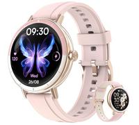 Smartwatch Donne Rispondi/Effettua Chiamate, 1.27" Orologio Smartwatch 100+WatchFaces,24/7FrequenzaCardiaca/Sleep/SpO2Monitor/Pedometro/Calorie/Modalità Sport, Fitness Tracker Watch (Rosa Chiaro)