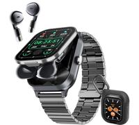 Smartwatch e Auricolari 2 in 1, 2,01" Schermo HD Bluetooth Fitness Tracker, 100+ Modalità di Sport, NFC, GPS, Monitor del Sonno/Frequenza Cardiaca/Pressione Sanguigna, Compatibile con Android e iOS