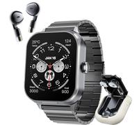 Smartwatch e Auricolari 2 in 1, 2,01" Schermo HD Bluetooth Fitness Tracker, 100+ Modalità di Sport, NFC, GPS, Monitor del Sonno/Frequenza Cardiaca/Pressione Sanguigna, Compatibile con Android e iOS