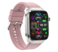 Smartwatch, ECG, frequenza cardiaca, pressione sanguigna, sonno, contapassi, cinturino in silicone Pink