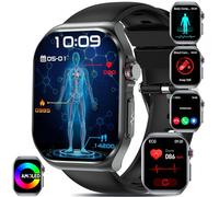 Smartwatch ECG Uomo Donna 2.01"AMOLED HRV/L p d /Ac do Ur co/BMI/Sonno Orologio Fitness Chiamate,24h /Cardiofrequenzimetro/SOS/Metallo di alta qualità 2025