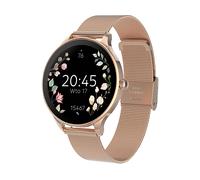 FOREVER Smartwatch Donna Velora Oro Rosa Schermo AMOLED 1,19" - Orologio Contapassi Donna Cardiofrequenzimetro da Polso Monitor Ciclo Mestruale Sonno Calorie - Smartwatch Fitness con iOS/Android