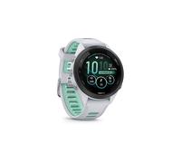 SMARTWATCH GARMIN Forerunner 265S AMOLED GPS touch 8GB cinturino silicone taglia unica, Scocca in Polimero rinforzato con fibra di vetro (GFRP), Digitale, Compatibile con iOS, Android, Bianco, Verde a