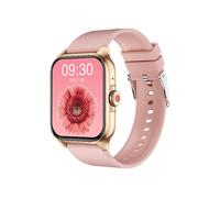 SMARTWATCH INF con frequenza cardiaca, pressione sanguigna, Display da 1,96 ", Touchscreen, Waterproof, Oro, Rosa