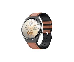 SMARTWATCH INF ECG, 60, Cinturino in pelle nera e marrone