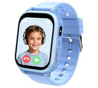 Smartwatch per Bambini GPS, 4G Orologio Bambino Bambina con Telefono, Videochiamata Chat Vocale SOS-Chiamata IP68 Sveglia Camera Modalit ioco, Smart Watch per Ragazza e Ragazzo Regalo, Blu