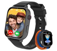 Smartwatch per Bambini, Orologio per Bambino Bambina GPS+LBS+Wi-Fi Tracciatrice, SOS 4G Chiamate Chat vocale Videochiamata Gioco Fotocamera Contapassi, Regalo per Ragazza e Ragazzo 4-12 Anni, Negro