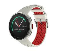 Polar Pacer PRO - Running Watch con GPS - Leggero con Pulsanti Antiscivolo - Programma di Allenamento e Recupero - Cardiofrequenzimetro - Display ad Alto Contrasto, Bianco-Rosso, S-L, Pacer Pro