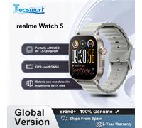 Smartwatch - realme Watch 5 Versione globale Bussola e GPS indipendente con 5 GNSS Display AMOLED da 1,97 pollici Fino a 14 giorni Batteria a lunga durata IP68