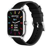 SMARTWATCH SUPERGA ALLUMINIO SILVER QUADRATA SILICONE BLACK SWT-STC009