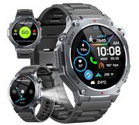 Smartwatch Uomo, 1,43" HD Orologio Smartwatch Uomo con Chiamata Bluetooth,Militari Smart Watch Tracker 160+ Modalità Sportive, Sonno/Cardiofrequenzimetro/Contapassi, Smart Watch per Android iOS