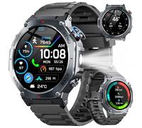 Smartwatch Uomo, 1,43" HD Orologio Smartwatch Uomo con Chiamata Bluetooth,Militari Smart Watch Tracker 160+ Modalità Sportive, Sonno/Cardiofrequenzimetro/Contapassi, Smart Watch per Android iOS