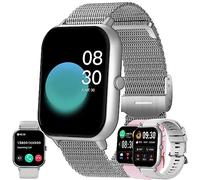 Smartwatch Uomo, 1,83'' Smartwatch Chiamate e Risposta Bluetooth, 123 Sport Contapassi Cardiofrequenzimetro Pressione Sanguigna Monitoraggio del Sonno, SpO2, Orologio Fitness per Android iOS (Argento)