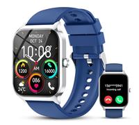 Smartwatch Uomo, 1.85'' Orologio Smartwatchcon Chiamate Bluetooth/ Assistente vocale AI, 115+ Sportive Smart Watch con Contapassi/Sonno/Cardiofrequenzimetro,IP68 Fitness Tracker per iOS Android Blu