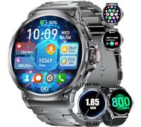 Smartwatch Uomo, 800mAh Batteria Orologio Smartwatch con 1.85" Grande Schermo, Chiamata Bluetooth, 100+ Modalità Sportive,Tracker fitness,IP68 Impermeabile,Contapassi Calorie Distanza per Android iOS