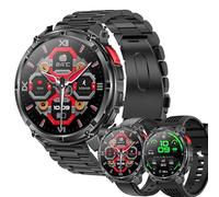 Smartwatch Uomo Chiamata Bluetooth e Risposta Vivavoce, Smart Watch con 1,7 Contapassi Cardiofrequenzimetro 100+ Modalità Sport Notifiche Messaggi Orologio Fitness Tracker per Android iOS (Nero)
