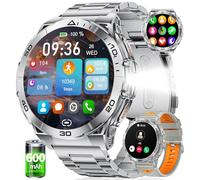 Smartwatch Uomo con 600mAh Batteria Standby Ultra-lungo 30 Giorni,1.6" AMOLED Orologio Fitness con Chiamata 24H Frequenza Cardiaca SpO2 Sonno Pulsante SOS,5ATM Smart Watch Android iOS