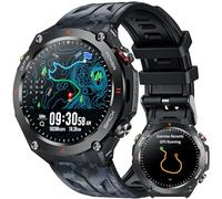 Smartwatch Uomo con GPS orologio Chiamate: 1,45" Fitness Smart Watch Impermeabile con AI Controllo Vocale Bluetooth Monitoraggio Sonno 650mAH Batteria 100+ Modalità Sportive Compatibile iOS Android