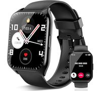 Smartwatch Uomo Donna, 1.85" HD Orologio Smartwatch con Effettua/Risposta Chiamate, 112+Sportive Watch con Contapassi Sonno Cardiofrequenzimetro, IP68 Orologio Fitness Tracker,Nero Misterioso