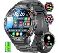 smartwatch uomo militare, 1.43'' AMOLED orologio sportivo da uomo con funzione telefonica, 132 modalità sportive, IP68 impermeabile orologio fitness con frequenza cardiaca/monitor del sonno, 256 MB