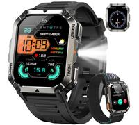 Smartwatch Uomo Militare 2.01 con Chiamate Bluetooth Batteria 900mAh Torcia LED