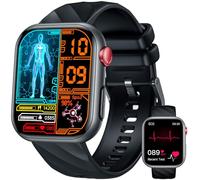 Smartwatch Uomo Temperatura Orologio con ECG: 1.97"AMOLED Smart Watch 5.3 Bluetooth Chiamate Sport Fitness Tracker con 24H PPG HRV BMI Pressione Sanguigna SpO2 Acido Uric Sonno Monitor per Android iOS