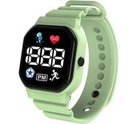 Smartwatches - Cinturino in silicone LCD per sport da uomo e donna, con ricarica wireless (colore : verde chiaro2, dimensioni: 1 pz)