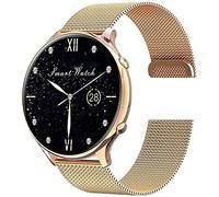 Smartwatches Fashion Full Screen Touch Impermeabile Braccialetto Android Versione iOS Versione di The Ladies Watch Electronics (colore: Gold1, taglia: 1)