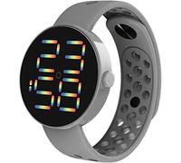 Smartwatches orologio digitale da donna LCD alla moda orologio elettronico sportivo orologio da donna orologio in silicone traspirante orologio elettronico (colore: grigio1, dimensioni: 1), Cinturino