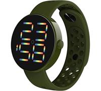 Smartwatches orologio digitale da donna LCD alla moda orologio elettronico sportivo orologio da donna orologio da donna in silicone traspirante orologio elettronico (colore: verde scuro1, dimensioni: