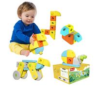 Smartwo Blocchi da Costruzione Grandi per Bambini 2 3 4 5 6 Anni, 49 Mattoncini Giganti in Schiuma EVA, Morbide e Leggere, Animali e Numeri in Costruzione, Giochi Montessori, Regalo Ragazzo Ragazza