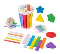Smartwo Giochi Montessori 1 2 3 Anni, Giochi Incastri in Legno per Bambini, Imparare Forme e Colori, Motricità Fine, Gioco da Viaggio Bambini, Regalo Bimbo, Giocattolo Sensoriale