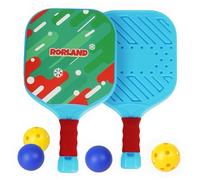 Smartwo Set Pickleball: 2 Racchette e 4 Palline per Bambini, Peso Leggero 200g, Impermeabile. Per Giardino, Spiaggia, Piscina. Regalo per Principianti